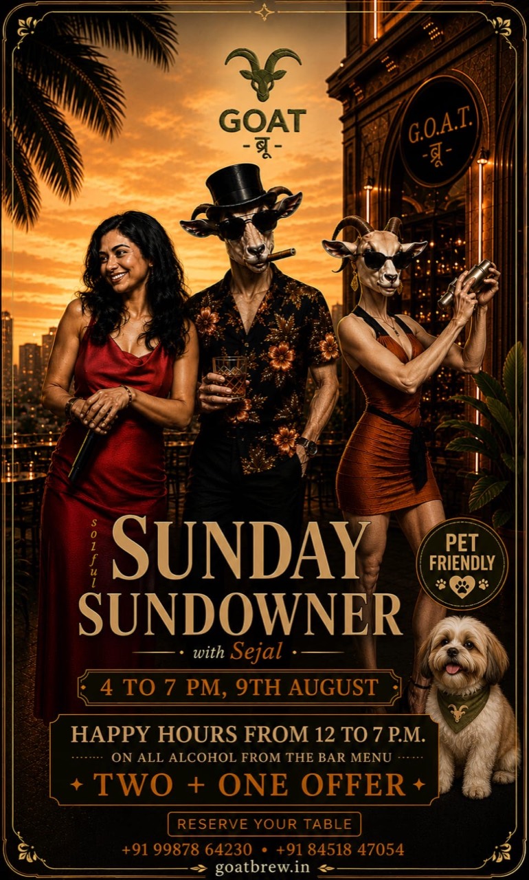 Sunday Sundowner with Sejal at GOAT Brew on 9 August 2026