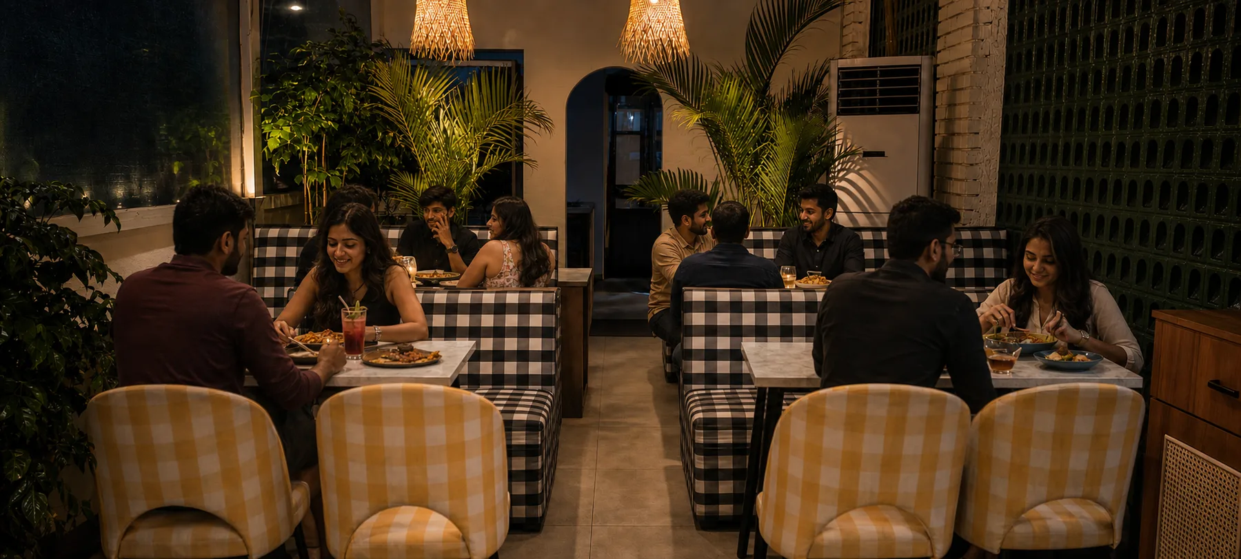 Group dining at Goat Brew restaurant in Andheri West