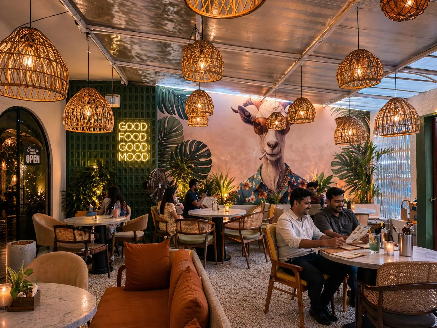 Open-air dining at Goat Brew in Andheri West